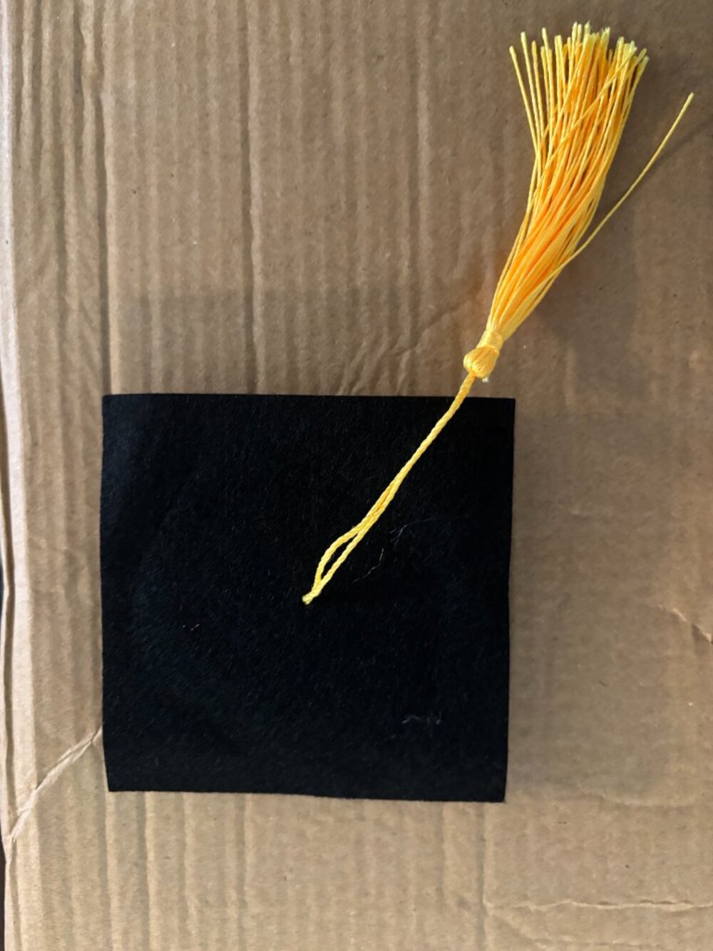 CRAFTS/ PARTY FAVORS Black w Gold Tassel mini graduation caps 36 pieces